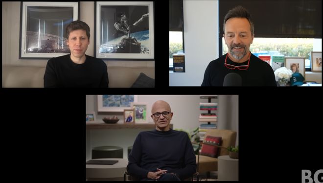 组后首次对谈：「我们是天作之合！」九游会j9登陆奥特曼和纳德拉艰难重(图5)